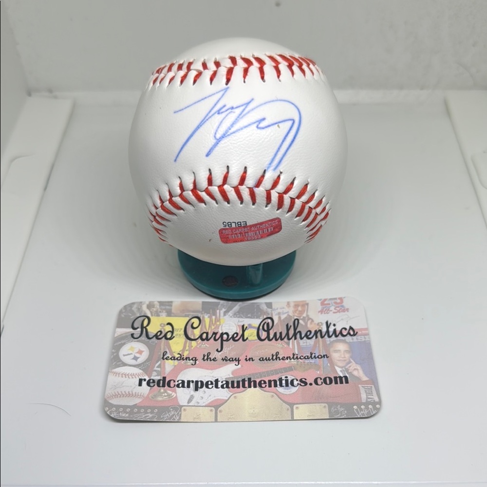 Autographed Baseball with Red Stitching